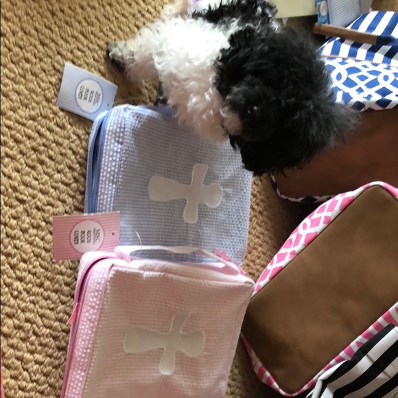 MSC Seersucker pink Bible, book or lunch Carrier NWT. - Picture 7 of 7